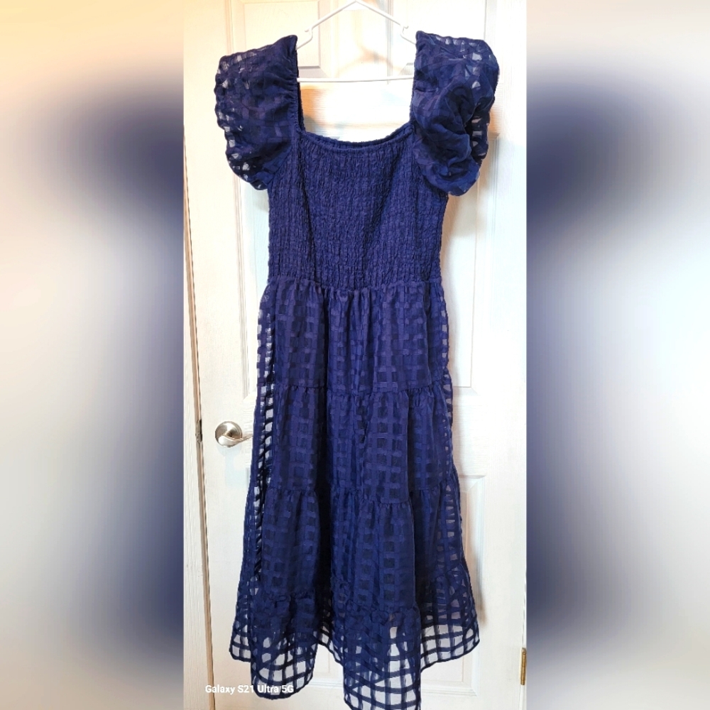 Charming Blue Womens Dress, XXL
